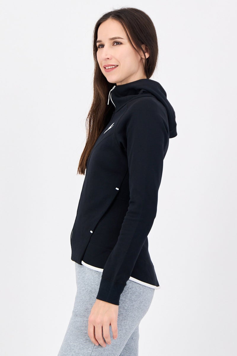 Nike Women Sportswear Fit Long Sleeve Outdoor Full Zip Hoodie, Black - Image 2