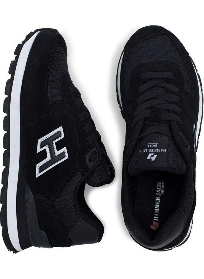 Hammer Jack Peru Large Size Black-White 47 Leather Men's Sneaker Shoes  - Image 3