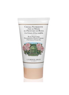 L'Erbolario L’Erbolario Rose Perfumed Nourishing Hand Cream - Hand Lotion for Dry, Cracked Hands - Floral Rose Fragrance - Skin Barrier Repair Cream - 2.5 oz  - Image 1