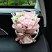 Ratgoo Unique Car Vent Clip Air Freshener Aesthetic Floral Soap Rose Bouquet Diffuser Decor Reusable Essential Oil Aroma Pad Cute Car Accessories Gift for Women Style I - Image 2