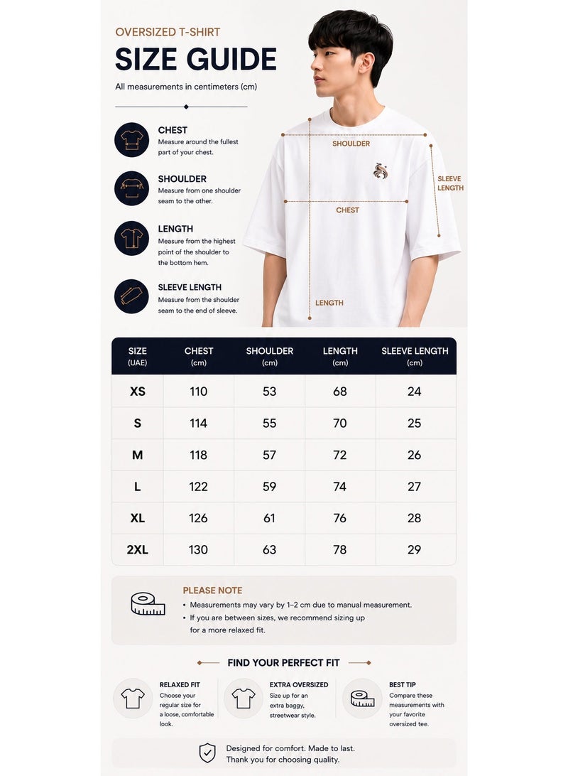 OLUDENIZ Men’s Boxy Fit Oversized T-Shirt – Heavyweight 100% Cotton with Dropped Shoulder Design – Streetwear Casual Tee - Image 3