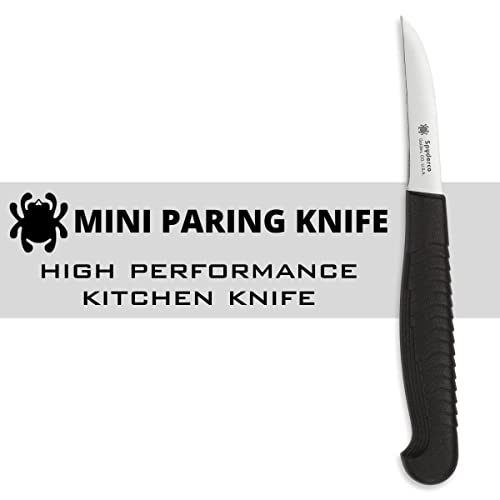 Spyderco Mini Paring Kitchen Knife with 2.25" Stainless Steel Blade with Durable Black Polypropylene Handle - PlainEdge - K09PBK - Image 2
