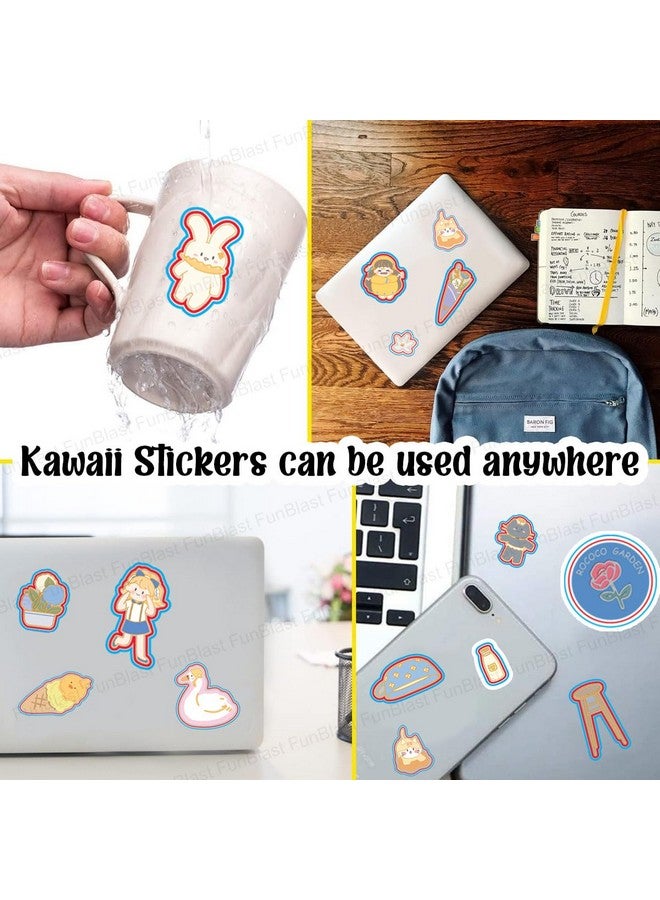 فنبلاست مجموعة ملصقات FunBlast Kawaii - 16 ورقة (100+ قطعة) ملصقات ثلاثية الأبعاد DIY للبنات، ملصقات جمالية، ملصقات للتدوين، سجل القصاصات، مجموعة ملصقات لطيفة (مجموعة YoYo Sunny 4 × 4 = 16 ورقة) - Image 4