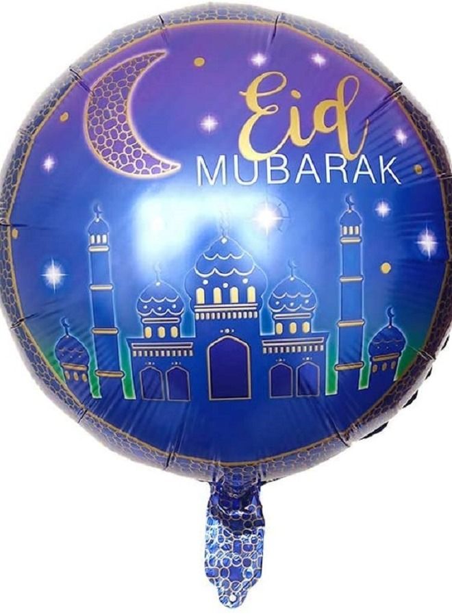 Party Propz Eid Mubarak Balloon  Decorations - Foil Balloons - Set of 5 - Image 2