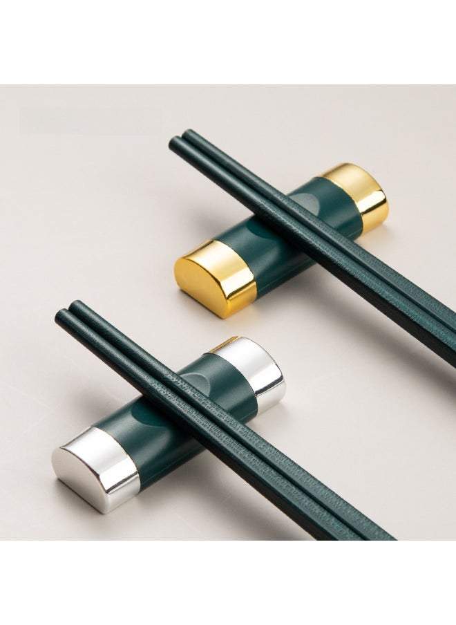 Generic - Guest Manduo Alloy Chopsticks Direct Hair Nordic Green Simple Household Non-slip Chopsticks Tableware Suit Japanese Style-Color:F01C Nordic Green 27.3cm - Image 1