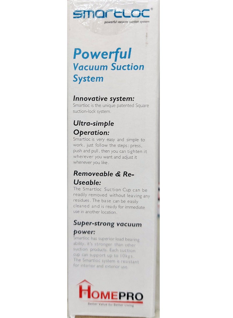 SMARTLOC Vaccum Suction Toilet Paper Roll Holder Silver - Image 3