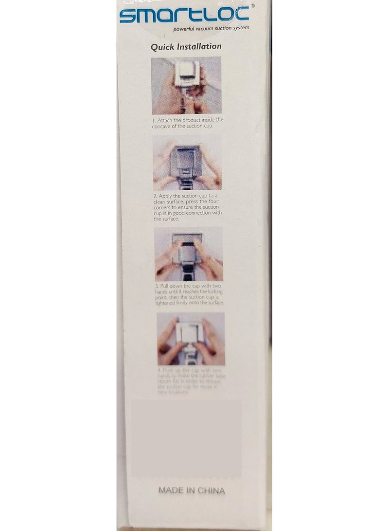 SMARTLOC Vaccum Suction Toilet Paper Roll Holder Silver - Image 2