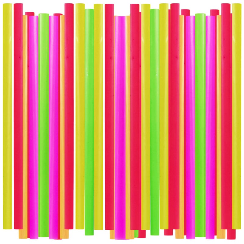 Houseables Smoothie Straws  Boba Straws  Jumbo Milkshake Straw  for Milk Shake  Large  Wide  Bubble Tea  Disposable  Thick  Big  Drinking  Extra Fat 0.5 Diameter  Plastic  Multicolor  100 Pack  10.5 Inch Long - Image 1