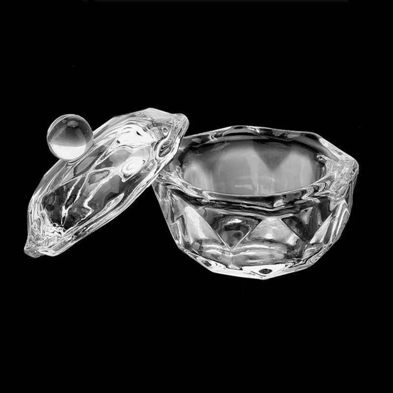 Acrylic Liquid Powder Dappen Dish Bowl with Lid Crystal Glass Cup Nail Art Tool for Manicure Care Nail Treatment - Image 5