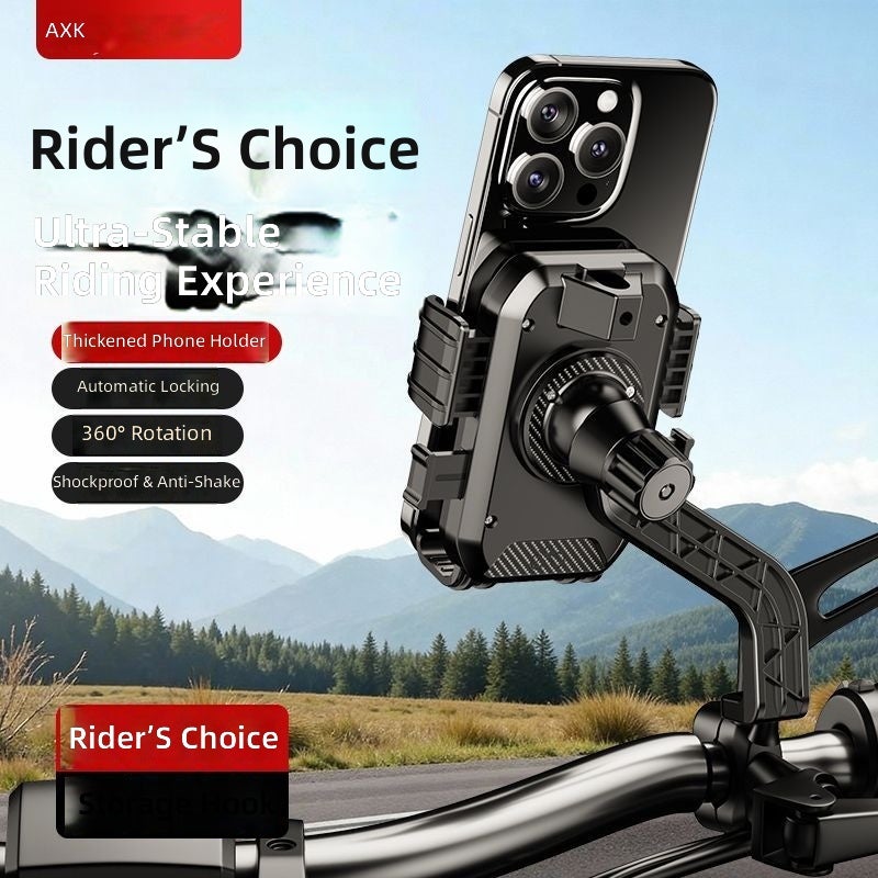 AXK Shockproof Phone Holder for Electric Bikes, Food Delivery & Navigation - Image 3
