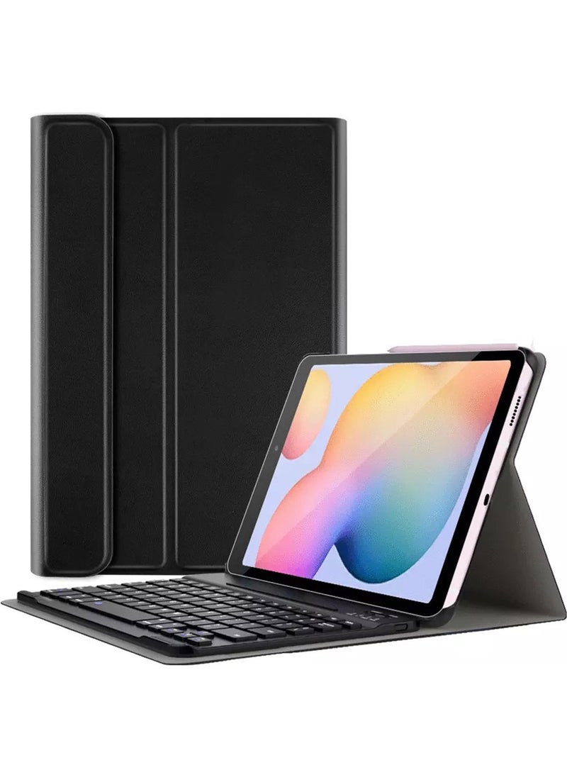 UK - Samsung Galaxy Tab S6 Lite P610 Compatible Fuchsia Tablet Bag Wireless Keyboard Stand Case Set - Image 1