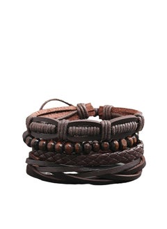 Men's Multi-layer Braided Leather Bracelet, Men's Vintage Casual Bracelet, DIY Rope Multi-strand Wristband Bracelet, Multi-layer Wooden Beads Handmade - pzsku/ZD5BDFC20F059F486B6BBZ/45/_/1717063807/69fbd290-8555-4116-9118-cd4b9654cff7