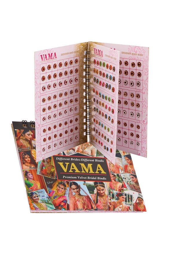 VAMA Fashions Multicolour Small Stone Bindi Kumkum Forehead Sticker Bindiya Bindi Booklet For Ladies & Girls (252 Bindis Book Small) - Image 1