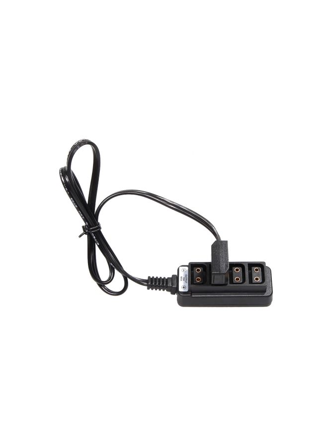 NIBEMINENT Male D-Tap B Type Power Tap To 4 Female P-Tap Hub Adapter Black  - Image 4