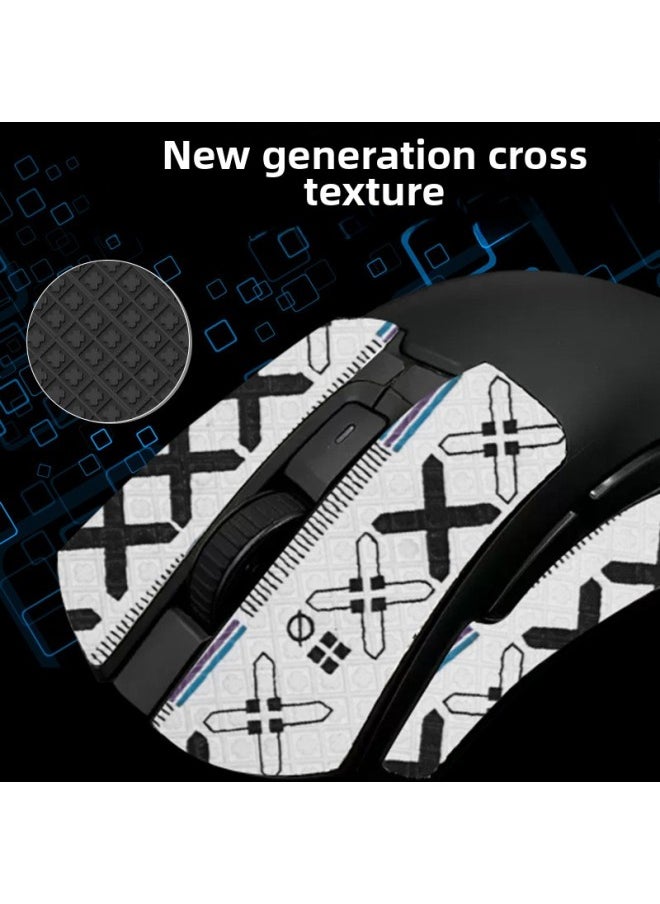 Generic - Suitable For Colorful M900 Mouse Anti-slip Stickers, Sweat-absorbent Anti-slip Stickers, M900pro Anti-sweat Protective Film, Palm Side Stickers-Color:[all Inclusive] Black Printed Mouse Stickers [free Cleaning Cotton] - Image 1