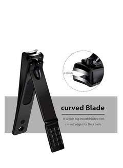 T NEWFUN Nail Clippers Manicure Set-Toenail Clippers and Fingernail Clippers, Ultra Sharp Cutter for Ingrown Toenail Clippers with File, Sharp and Durable Stainless Steel Nail Cutter w/Metal Case, Black  - Image 3
