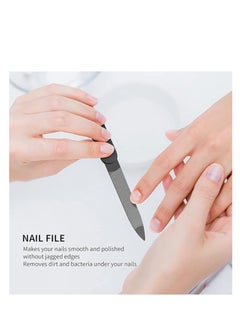 T NEWFUN Nail Clippers Manicure Set-Toenail Clippers and Fingernail Clippers, Ultra Sharp Cutter for Ingrown Toenail Clippers with File, Sharp and Durable Stainless Steel Nail Cutter w/Metal Case, Black  - Image 5