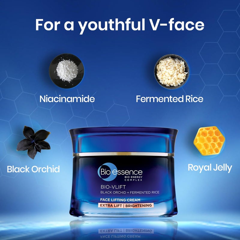 Bio Essence BioVlift Face Firming Tightening Cream Anti Ageing Face Moisturizer 45G BioAge Luxe Retinoida Skin Expert Cream Fights Wrinkles Fine Lines45G - Image 2