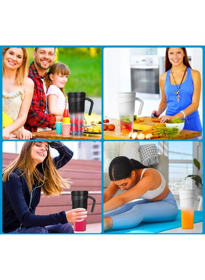 Chase Up Portable Blender for Shakes and Smoothies with 6 Sharp Blades, USB Rechargeable Mini Personal Size Blenders Type-C Travel Juicer Cup Frozen Fruit Ice Mixer-470ML - Image 4