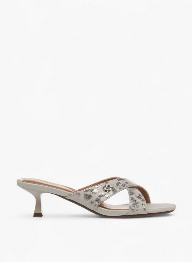 Celeste Women Cross Strap Kitten Heel Sandals - Image 3