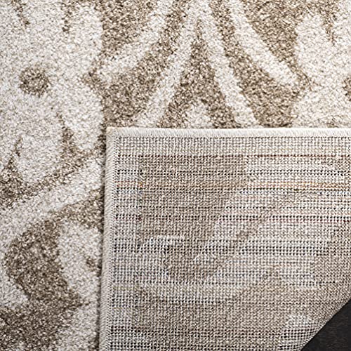 SAFAVIEH Amherst Collection Runner Rug - 2'3" x 11', Wheat & Beige, Floral Design, Non-Shedding & Easy Care, Ideal for High Traffic Areas in Living Room, Bedroom (AMT424S) - Image 4