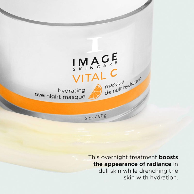 IMAGE Skincare, VITAL C Hydrating Overnight Masque, Revitalizing Sleeping Facial Mask with Blue-Green Algae Extract and Hyaluronic Acid, 2 oz - Image 3