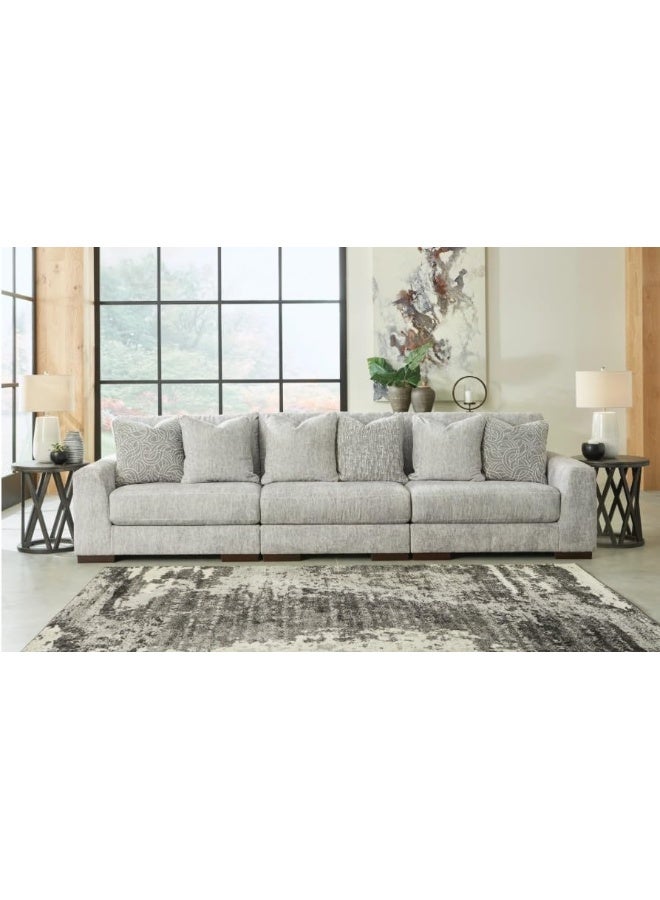 Zayn comforts Contemporary 3-Seater Leather Sofa Set - Image 1