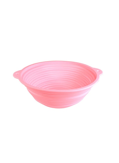 Silicone Toast Baking Tray Sour Bread Fermentation Basket Oval Round High Temperature Resistant Foldable-Specifications:Round Pink