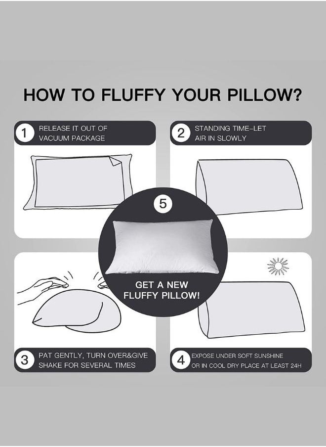 LUNA Home - 2 Piece Set Comfortable Regular Soft Fine Medium Firm pillow. - Image 1