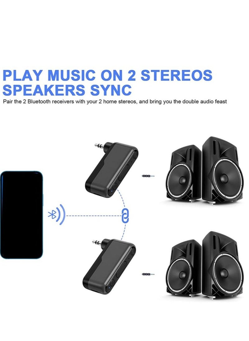 Generic - Bluetooth 5.3 AUX Adapter for Car, 3.5mm Auxiliary Wireless Audio Receiver, Bluetooth Receiver for Car Music/Hands-Free Calling, 12H Battery Life, for Car/Home Stereo (1 Pcs) - Image 1
