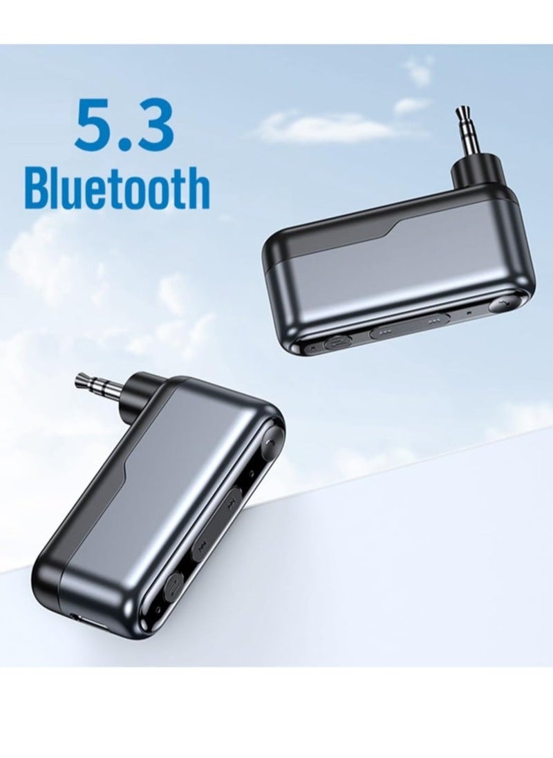 Generic Bluetooth 5.3 AUX Adapter for Car, 3.5mm Auxiliary Wireless Audio Receiver, Bluetooth Receiver for Car Music/Hands-Free Calling, 12H Battery Life, for Car/Home Stereo (1 Pcs)  - Image 3