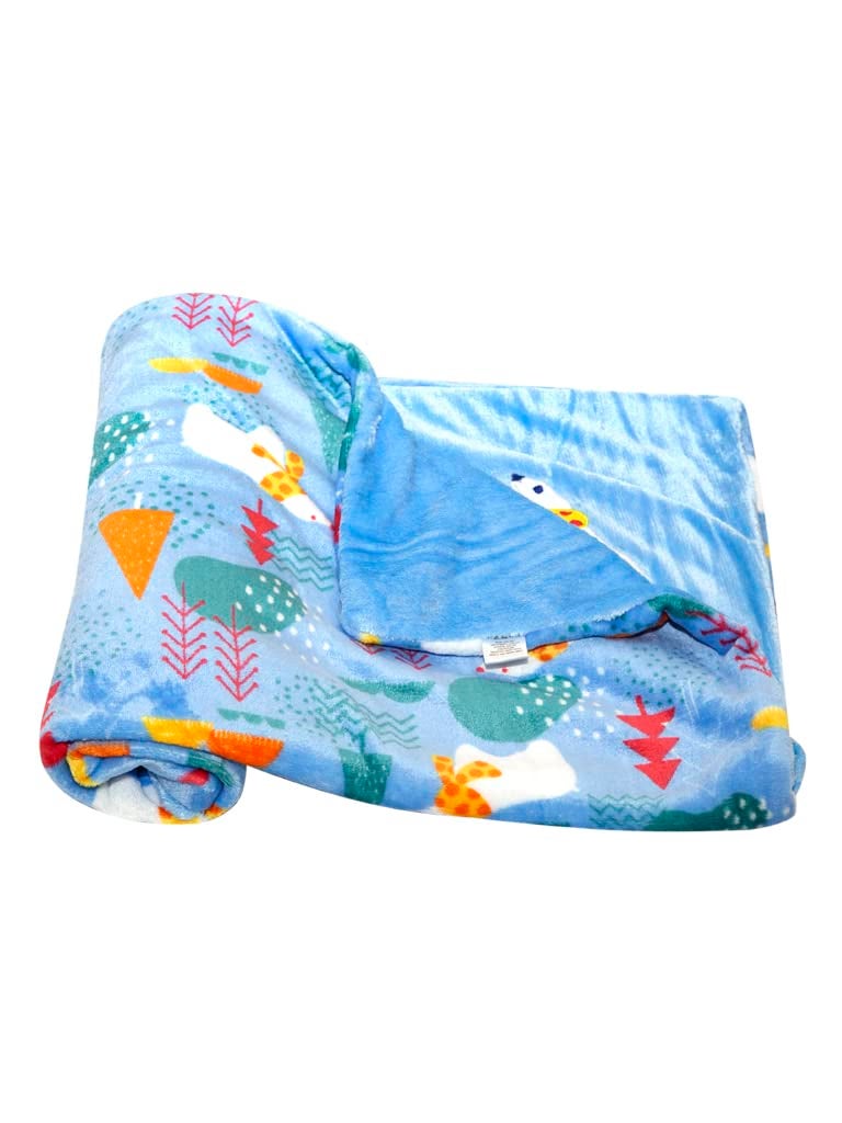 mee mee Mee Mee 100% Soft Cotton Hooded Baby Wrapper Cum Warmer, Blanket with Hood for New Born Baby 0 to 6 Months (Blue - Penguine Print) - Image 4