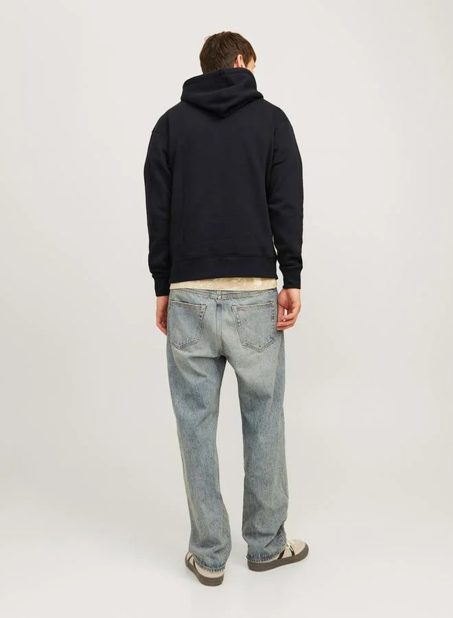 JACK & JONES Relaxed Fit Logo Print Hoodie