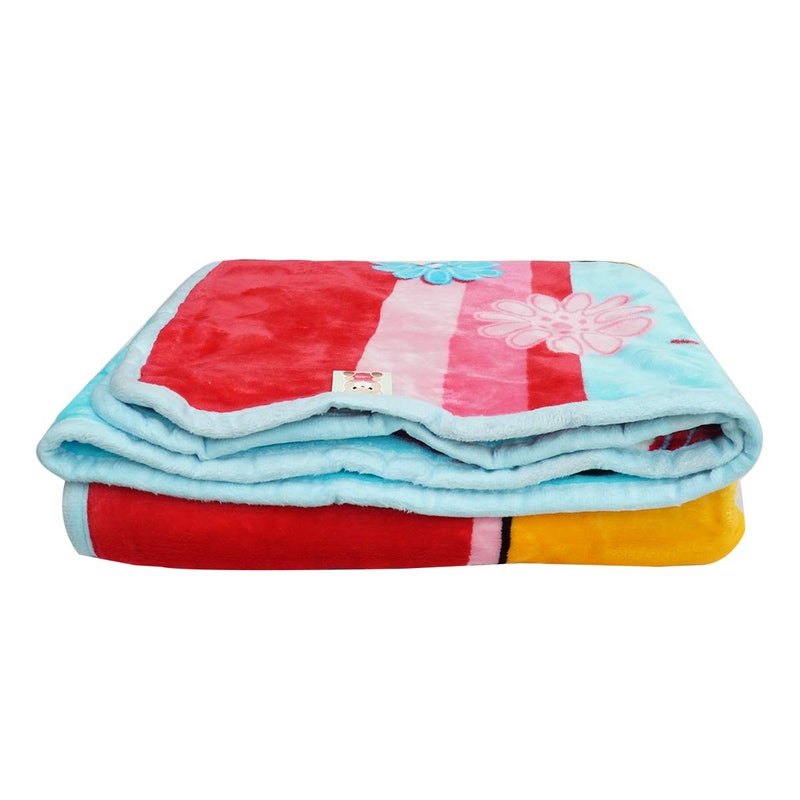 Mini Berry Kids Cartoon Flannel Blanket Throw (140 cm X 100cm) Pooh-Yellow - Image 3