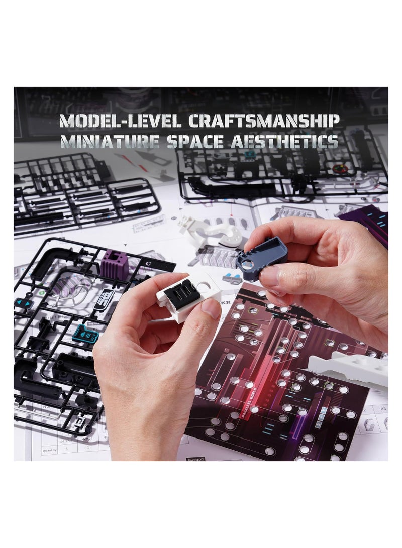 Robotime ROKR The Future City Marble Run Mechanical 3D Puzzle MR02S Premium 3D Puzzle Building Kits for Adults & Teens - Decorative Home Décor, Ramadan & Holiday Gift (Eid and Birthday) for Puzzle Enthusiasts, Stress Relief STEM Project - Image 3