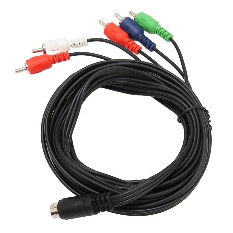 كابل 10 دبابيس DIN إلى 5 RCA طول 6 أقدام هيكل PVC تقليل الضوضاء - تركيب سهل كابل بديل 10 دبابيس AV DIN لأجهزة استقبال DirecTV والتلفزيونات وأجهزة العرض - Image 5