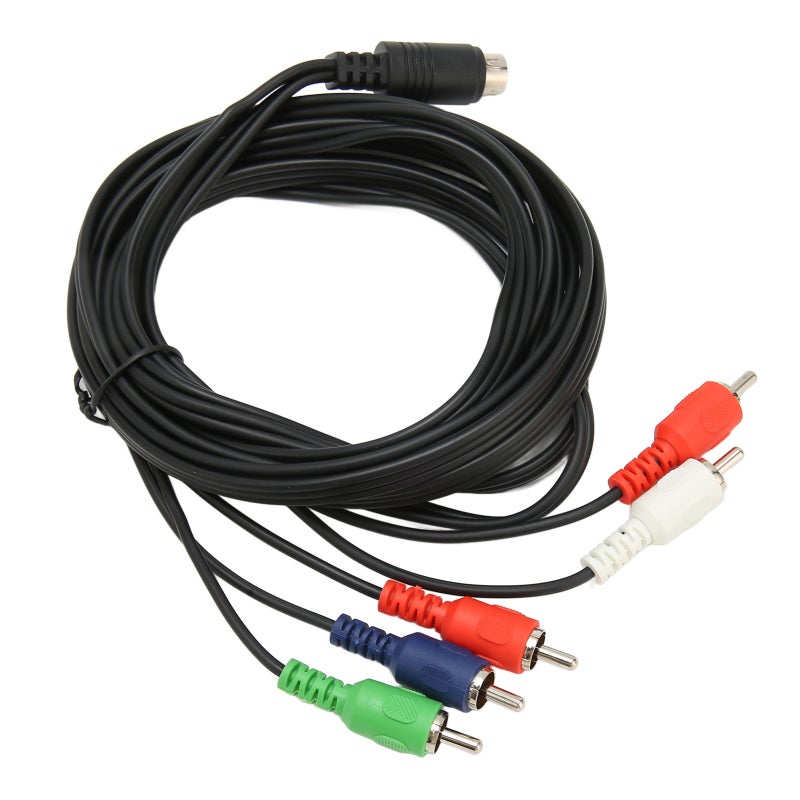كابل 10 دبابيس DIN إلى 5 RCA طول 6 أقدام هيكل PVC تقليل الضوضاء - تركيب سهل كابل بديل 10 دبابيس AV DIN لأجهزة استقبال DirecTV والتلفزيونات وأجهزة العرض - Image 3