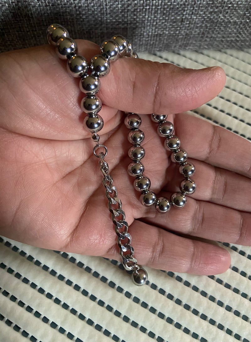 High Quality Stainless Steel Prayer Beads For Men 35 Beads Size 8mm - Image 4