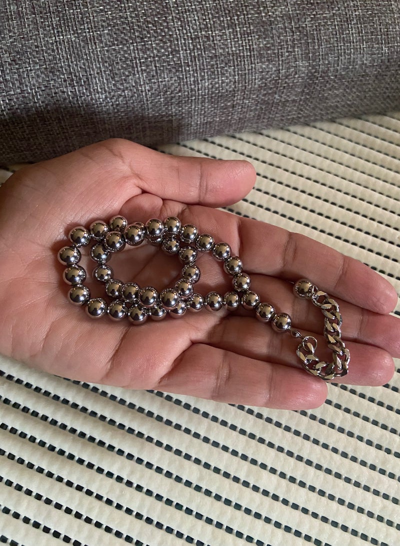 High Quality Stainless Steel Prayer Beads For Men 35 Beads Size 8mm - Image 3