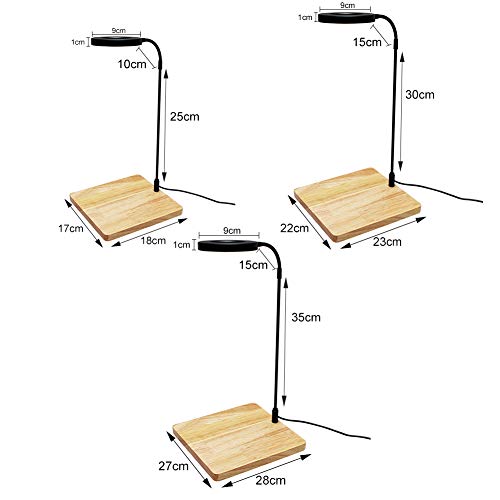 QWLWBU LED Aquarium Light 360 Degree Full Spectrum LED Light with Bamboo Board 10W Nano Fish Tank Light USB Powered Flat Nano Aquarium Light Bett a Fish Tank Light for Plant Growth - Image 3