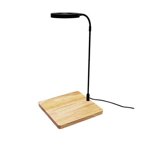 QWLWBU LED Aquarium Light 360 Degree Full Spectrum LED Light with Bamboo Board 10W Nano Fish Tank Light USB Powered Flat Nano Aquarium Light Bett a Fish Tank Light for Plant Growth - Image 1