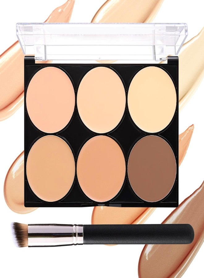 Fusang 6 Colors Correcting Concealer Palette,Colors Corrector Palette,Long Lasting Concealer Cream Makeup Palettes,Natural Finish Cream Foundation,Contouring Highlighting Makeup Kit for Dark Circles - Image 1