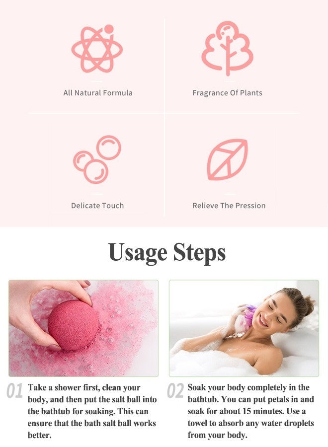 6-Piece Organic Fragrance Toy Bath Bombs Gift Set Multicolour 100g/Pcs GirlsBoys - Image 4
