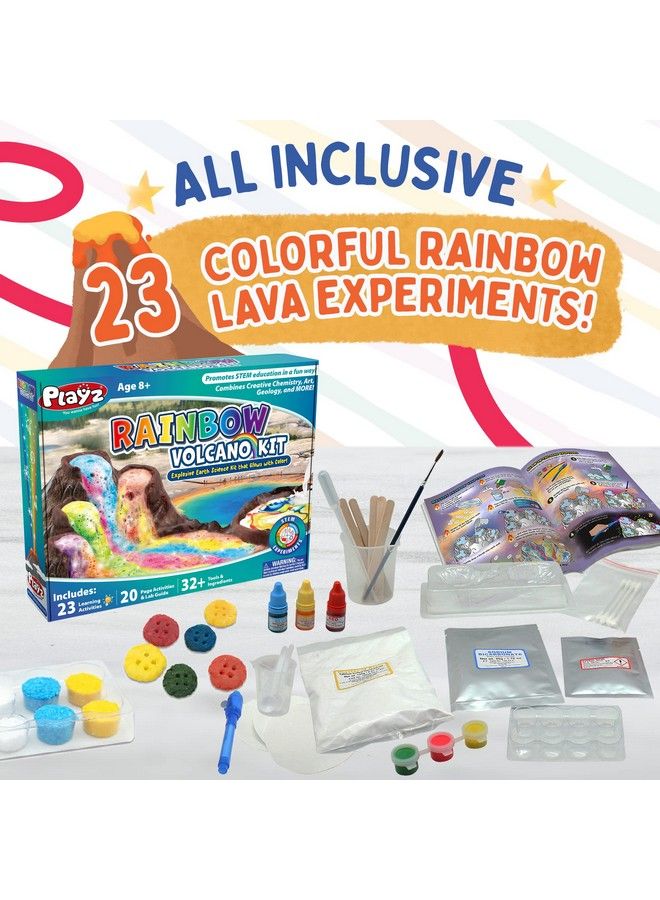 Playz Explosive Rainbow Volcano Kit For Kids With 23+ Science Chemistry Set Activities & Experiments Glow In The Dark Learning & Education Toys & Earth Science Kits For Kids Age 812 Boys & Girls  - Image 4