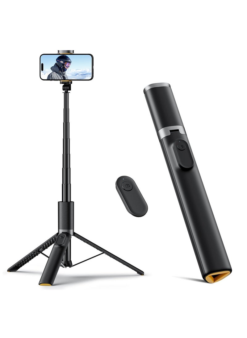 ASIV 63 Inch Phone Tripod and Selfie Stick, Tripod for iPhone and Portable Selfie Stick with Remote Control Phone Tripod Stand for Video Recording Compatible with iPhone 15/14/13/Android  - Image 1
