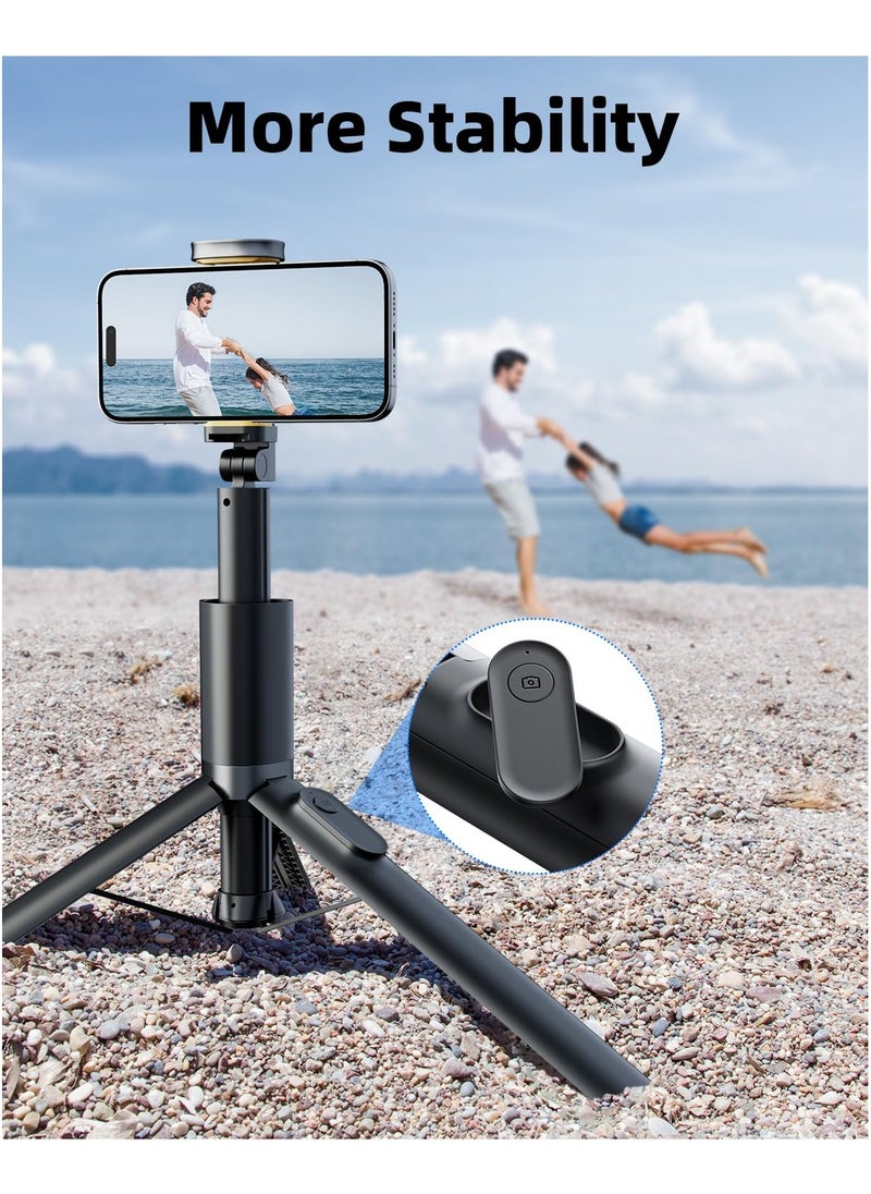 ASIV 63 Inch Phone Tripod and Selfie Stick, Tripod for iPhone and Portable Selfie Stick with Remote Control Phone Tripod Stand for Video Recording Compatible with iPhone 15/14/13/Android  - Image 3
