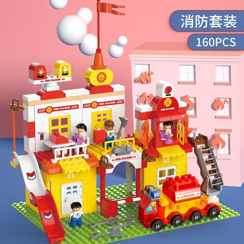 Large Particle Scene Building Blocks Theme Building Blocks Children'S Large Particle Building Blocks Toys 3-6 Years Old Boys And Girls Children'S Gifts - Image 5