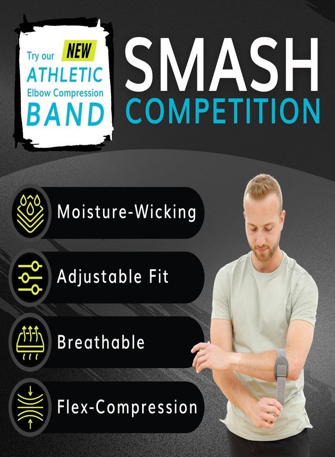 BraceAbility Court Comfort - Tennis Elbow Brace for Women and Men - Sports Elbow Support Forearm Strap with Compression Pad for Tendonitis, Tennis or Golfers Elbow, Pickleball Pain Relief (One Size) - Image 3
