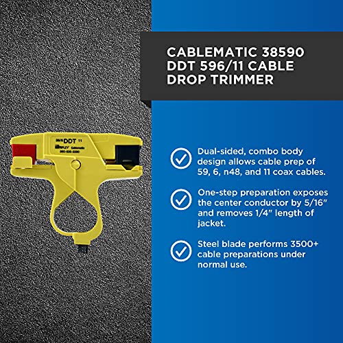 Cablematic 38590 DDT 596/11 Dual Drop Cable Stripper for Professional Technicians, Electricians, and Installers, Easily Portable Tool, 2 Ounces - Image 5