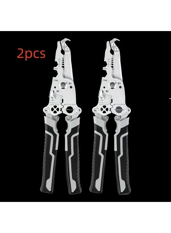 2pcs 18 In 1 Foldable Wire Stripper Tool For Electrical Work Home Repair - Image 2